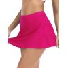 image:imageAmerican Trends Swim Skirts for Women High Waisted Swim Skirts with Pockets Tummy Control Swimsuit BottomsRose Red