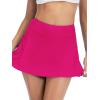 image:imageAmerican Trends Swim Skirts for Women High Waisted Swim Skirts with Pockets Tummy Control Swimsuit BottomsRose Red