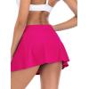image:imageAmerican Trends Swim Skirts for Women High Waisted Swim Skirts with Pockets Tummy Control Swimsuit BottomsRose Red