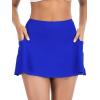 image:imageAmerican Trends Swim Skirts for Women High Waisted Swim Skirts with Pockets Tummy Control Swimsuit BottomsRoyal Blue