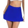 image:imageAmerican Trends Swim Skirts for Women High Waisted Swim Skirts with Pockets Tummy Control Swimsuit BottomsRoyal Blue