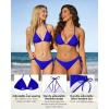 image:imageAmerican Trends Womens String Triangle Halter Bikini Set2 Piece SwimsuitAdjustable TiesRemovable PadsampQuickDry Fabric04 Blue