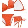 image:imageAmerican Trends Womens String Triangle Halter Bikini Set2 Piece SwimsuitAdjustable TiesRemovable PadsampQuickDry Fabric11 Orange