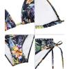 image:imageAmerican Trends Womens String Triangle Halter Bikini Set2 Piece SwimsuitAdjustable TiesRemovable PadsampQuickDry Fabric22 Blue Flower