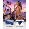 image:imageAmerican Trends Womens String Triangle Halter Bikini Set2 Piece SwimsuitAdjustable TiesRemovable PadsampQuickDry Fabric26 American Flag