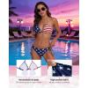 image:imageAmerican Trends Womens String Triangle Halter Bikini Set2 Piece SwimsuitAdjustable TiesRemovable PadsampQuickDry Fabric26 American Flag