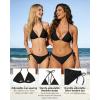 image:imageAmerican Trends Womens String Triangle Halter Bikini Set2 Piece SwimsuitAdjustable TiesRemovable PadsampQuickDry Fabric28 Blue Tie Dye