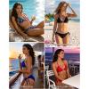 image:imageAmerican Trends Womens String Triangle Halter Bikini Set2 Piece SwimsuitAdjustable TiesRemovable PadsampQuickDry Fabric34 Leaf Print