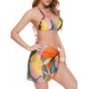 image:imageAmerican Trends Womens String Triangle Halter Bikini Set2 Piece SwimsuitAdjustable TiesRemovable PadsampQuickDry Fabric37 Colorful Graffiti