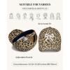 image:imageWomens Baseball Cap Trendy Leopard Print Embroidery Cotton Breathable Adjustable Cap for Outdoor amp GiftingWhite Bow Embroidery