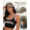 image:imageWomens Baseball Cap Trendy Leopard Print Embroidery Cotton Breathable Adjustable Cap for Outdoor amp GiftingWhite Heart Embroidery