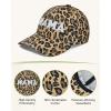 image:imageWomens Baseball Cap Trendy Leopard Print Embroidery Cotton Breathable Adjustable Cap for Outdoor amp GiftingWhite Mama Embroidery