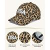 image:imageWomens Baseball Cap Trendy Leopard Print Embroidery Cotton Breathable Adjustable Cap for Outdoor amp GiftingWhite Usa Embroidery