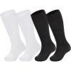 image:imageAmerican Trends 2 Pairs Kids Toddler Baseball Soccer Socks Youth Boy Girl Softball Football Tball Socks Knee High AccessoriesBlack  White