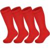 image:imageAmerican Trends 2 Pairs Kids Toddler Baseball Soccer Socks Youth Boy Girl Softball Football Tball Socks Knee High AccessoriesRed
