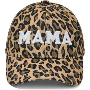 image:imageWomens Baseball Cap Trendy Leopard Print Embroidery Cotton Breathable Adjustable Cap for Outdoor amp GiftingWhite Mama Embroidery