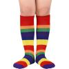 image:imageAmerican Trends 4 Pairs Toddler Soccer Socks Kids Youth Baseball Football Softball Girls Boys Knee High SocksWhiteRainbow  BlackRainbow  Rainbow  BlackOrange