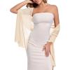 image:imageAmerican Trends Chiffon shawls and wraps for evening dresseslarge shawls for wedding bridal Bridesmaidslong scarf for womenBeige
