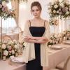 image:imageAmerican Trends Chiffon shawls and wraps for evening dresseslarge shawls for wedding bridal Bridesmaidslong scarf for womenBeige