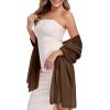 image:imageAmerican Trends Chiffon shawls and wraps for evening dresseslarge shawls for wedding bridal Bridesmaidslong scarf for womenBrown