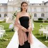 image:imageAmerican Trends Chiffon shawls and wraps for evening dresseslarge shawls for wedding bridal Bridesmaidslong scarf for womenDusty Pink