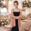 image:imageAmerican Trends Chiffon shawls and wraps for evening dresseslarge shawls for wedding bridal Bridesmaidslong scarf for womenDusty Pink