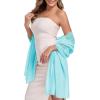 image:imageAmerican Trends Chiffon shawls and wraps for evening dresseslarge shawls for wedding bridal Bridesmaidslong scarf for womenLight Blue