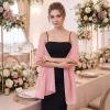 image:imageAmerican Trends Chiffon shawls and wraps for evening dresseslarge shawls for wedding bridal Bridesmaidslong scarf for womenPink