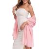 image:imageAmerican Trends Chiffon shawls and wraps for evening dresseslarge shawls for wedding bridal Bridesmaidslong scarf for womenPink