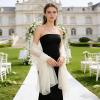 image:imageAmerican Trends Chiffon shawls and wraps for evening dresseslarge shawls for wedding bridal Bridesmaidslong scarf for womenWhite