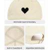 image:imageAmerican Trends Womens Baseball Caps Cute Heart Dad Hat Adjustable Cotton Unisex Cap for Workout Golf amp Everyday WearBeige With Black Heart