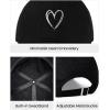 image:imageAmerican Trends Womens Baseball Caps Cute Heart Dad Hat Adjustable Cotton Unisex Cap for Workout Golf amp Everyday WearBlack With White Heart