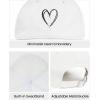 image:imageAmerican Trends Womens Baseball Caps Cute Heart Dad Hat Adjustable Cotton Unisex Cap for Workout Golf amp Everyday WearWhite With Black Heart