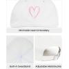 image:imageAmerican Trends Womens Baseball Caps Cute Heart Dad Hat Adjustable Cotton Unisex Cap for Workout Golf amp Everyday WearWhite With Pink Heart