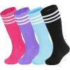 image:imageAmerican Trends 4 Pairs Toddler Soccer Socks Kids Youth Baseball Football Softball Girls Boys Knee High SocksSky BlueWhite  PurpleWhite  RoseWhite  BlackWhite