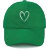 image:imageAmerican Trends Womens Baseball Caps Cute Heart Dad Hat Adjustable Cotton Unisex Cap for Workout Golf amp Everyday WearGreen With White Heart