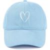 image:imageAmerican Trends Womens Baseball Caps Cute Heart Dad Hat Adjustable Cotton Unisex Cap for Workout Golf amp Everyday WearLight Blue With White Heart