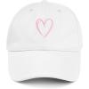 White With Pink Heart