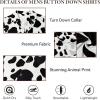 image:imageAmerican Trends Mens Hawaiian Shirts Short Sleeve Button Down Tropical Novelty Print BeachwearCow Print