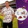 image:imageAmerican Trends Mens Hawaiian Shirts Short Sleeve Button Down Tropical Novelty Print BeachwearHorse Racing Theme Print