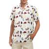 image:imageAmerican Trends Mens Hawaiian Shirts Short Sleeve Button Down Tropical Novelty Print BeachwearHorse Racing Theme Print