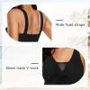 image:imageWomens Tummy Control Swimdress One Piece Swimsuits Modest VNeck Mesh Bathing Suits with Builtin BottomBlackwhite