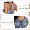 image:imageWomens Tummy Control Swimdress One Piece Swimsuits Modest VNeck Mesh Bathing Suits with Builtin BottomGrey