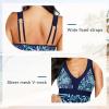 image:imageWomens Tummy Control Swimdress One Piece Swimsuits Modest VNeck Mesh Bathing Suits with Builtin BottomRedblue