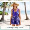 image:imageWomens Tummy Control Swimdress One Piece Swimsuits Modest VNeck Mesh Bathing Suits with Builtin BottomStarrysky