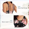 image:imageWomens Tummy Control Swimdress One Piece Swimsuits Modest VNeck Mesh Bathing Suits with Builtin BottomZ Pink Dress