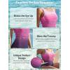 image:imageAmerican Trends Athletic One Piece Swimsuits for Women Modest Bathing Suits Criss Cross Back Water Aerobics SwimwearA Purple