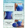 image:imageAmerican Trends Athletic One Piece Swimsuits for Women Modest Bathing Suits Criss Cross Back Water Aerobics SwimwearB Blue