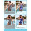 image:imageAmerican Trends Athletic One Piece Swimsuits for Women Modest Bathing Suits Criss Cross Back Water Aerobics SwimwearBlack Green Leaves