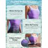 image:imageAmerican Trends Athletic One Piece Swimsuits for Women Modest Bathing Suits Criss Cross Back Water Aerobics SwimwearE Purple Gradient